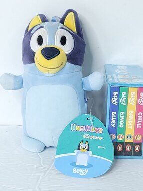 Bluey Hugmees Squishmallow Plus Little Library 4-Book Box Set New Lot